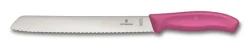 Brotmesser 21cm pink Wellenschliff