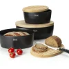 Brottopf oval schwarz matt Keramik 36x23x13,5cm