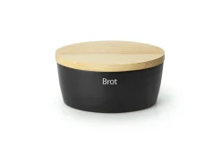 Brottopf oval schwarz matt Keramik 27x20x13,5cm