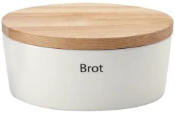 Brottopf oval weiß Keramik 30x23x13,5cm