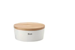 Brottopf oval weiß Keramik 30x23x13,5cm