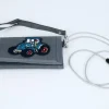 Brustbeutel Traktor blau grau mit Sicherheitsversc