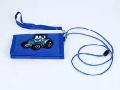 Brustbeutel Traktor blau blau mit Sicherheitsversc