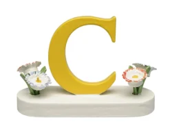 Buchstabe C, mit Blumen