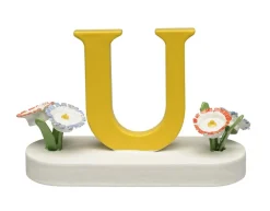Buchstabe U, mit Blumen