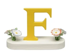 Buchstabe F, mit Blumen