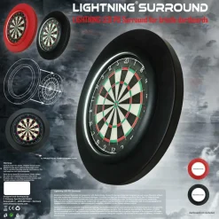 BULL'S® Lightning LED PU Surround red