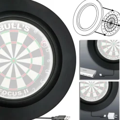 BULL'S® Lightning LED PU Surround red