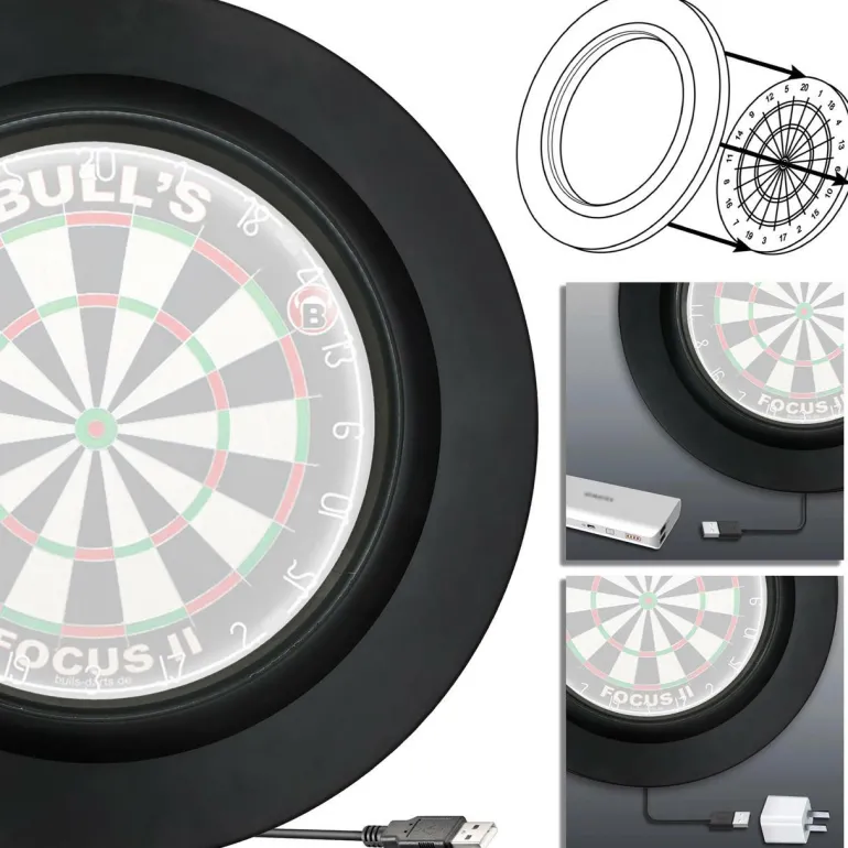 BULL'S® Lightning LED PU Surround red