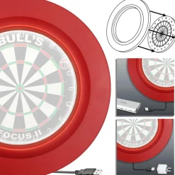 BULL'S® Lightning LED PU Surround red