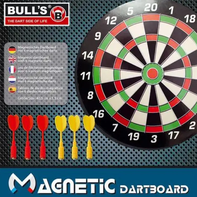 BULL'S® Magnetic Dartboard mit 6 Pfeilen
