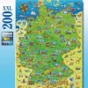 Bunte Deutschlandkarte - Puzzle 200 Teile