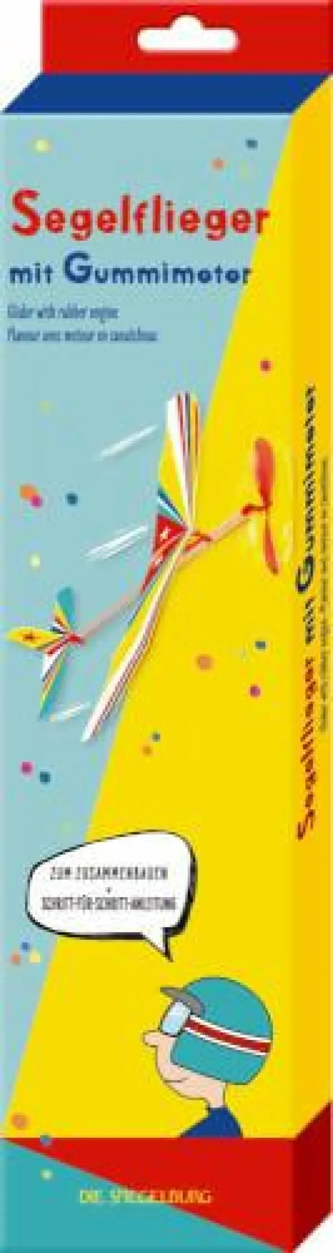 Bunte Geschenke - Segelflieger mit Gummimotor
