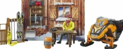 bworld Berghütte mit Snowmobil