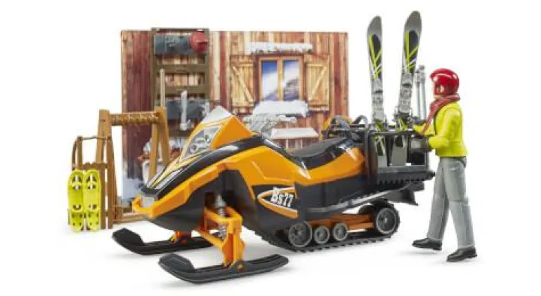 bworld Berghütte mit Snowmobil