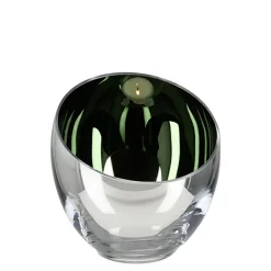 CANDY/Teelichthalter,Glas,moosgrün/ H.11,D.11cm