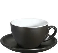 Cappuccinotasse ROMA schwarz matt