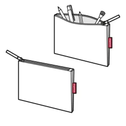 Case 1 twist silver Kosmetiktasche