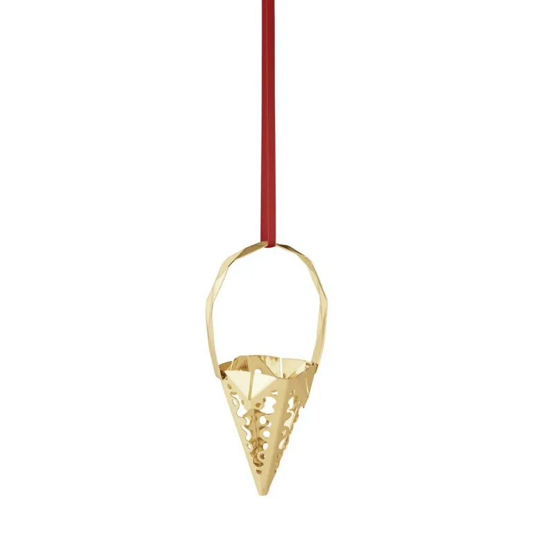 CC2022 Weihanchtsornament Zapfen gold