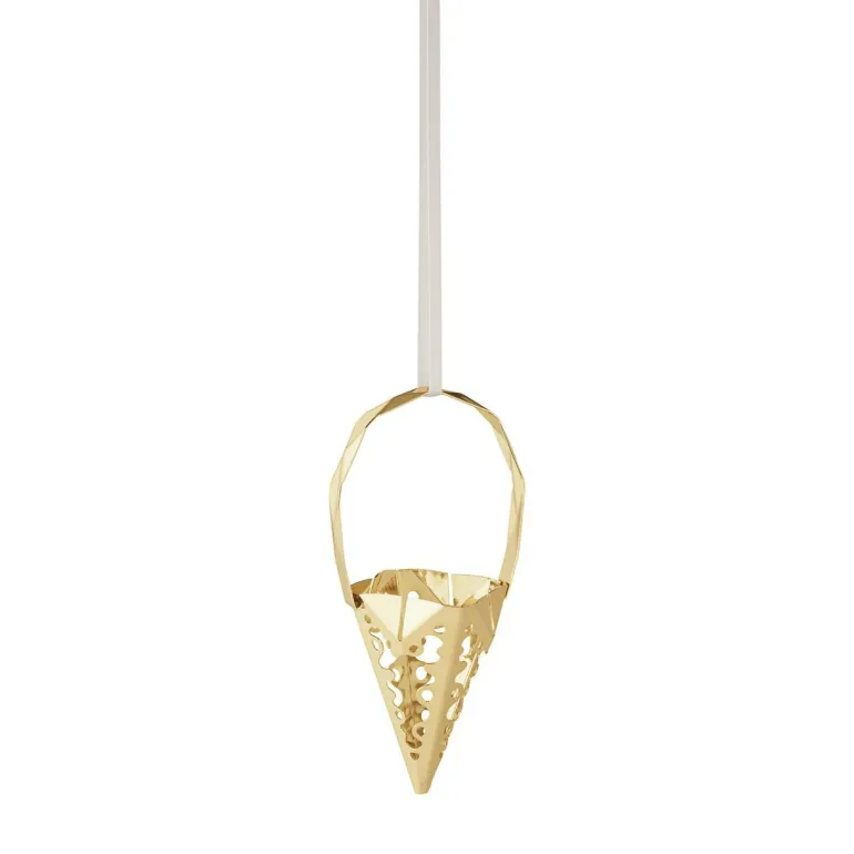 CC2022 Weihanchtsornament Zapfen gold
