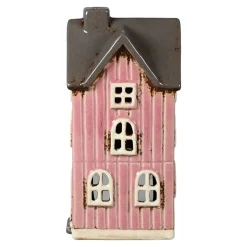 Ceramic House pink for T-Light 17x8x7