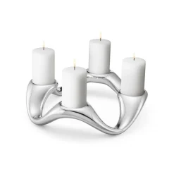 Cobra Kerzenhalter rund Edelstahl