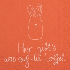 Cocktailserviette „Auf die Löffel", 25x25cm