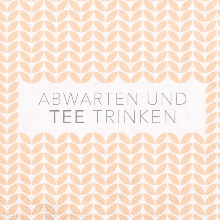 Cocktailserviette „Abwarten und Tee trinken", 25x2