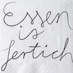Cocktailserviette „Essen ist....", 25cmx25cm
