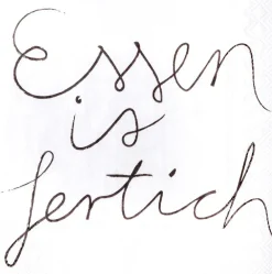 Cocktailserviette „Essen ist....", 25cmx25cm