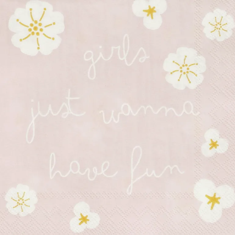 Cocktailserviette 25x25cm Girls Just Wanna Have Fu