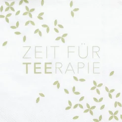 Cocktailserviette „Zeit für Teerapie", 25x25 cm