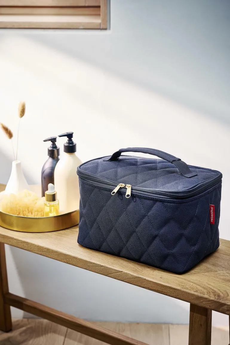 Cosmetic Case Rhombus Midnight Gold Kosmetiktasche