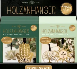 Creative Time - Holzanhänger mit Goldfolie gestalt