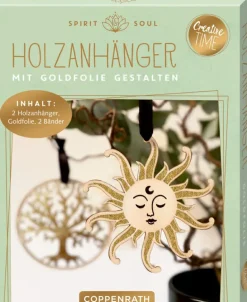 Creative Time - Holzanhänger mit Goldfolie gestalt