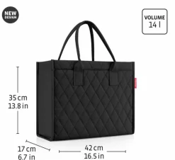 Daily shopper jacquard grey Einkaufstasche