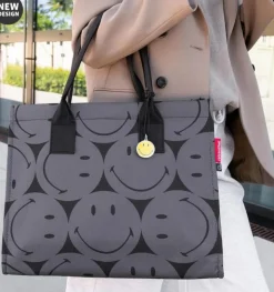 Daily Shopper Smiley grau Einkaufstasche