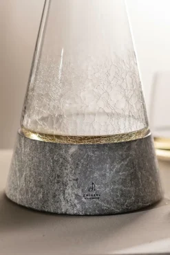 Dekanter Symbiosis 0,75l mit Steinsockel und Filzu