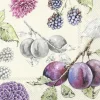 DELICIOUS PLUMS linen Lunch-Servietten L 821566