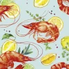 DELICIOUS SHRIMPS Blue Lunch-Servietten L1065240