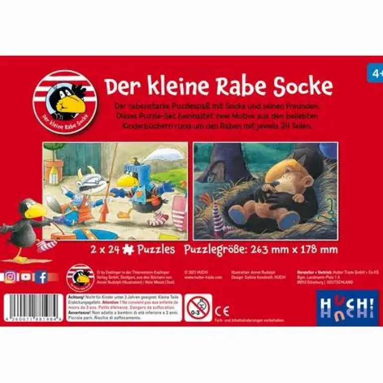 Der kleine Rabe Socke - Puzzle 2x24 Teile