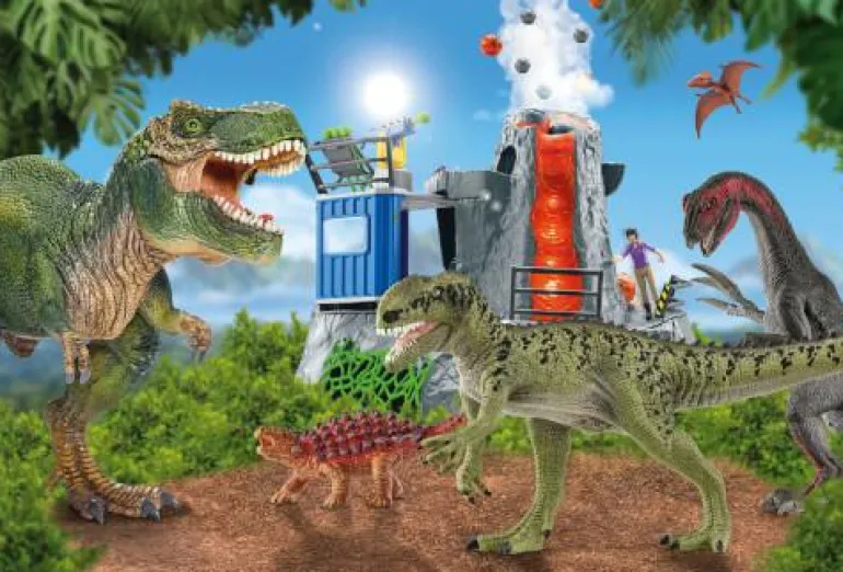 Dinosaurier der Urzeit mit Add-on - Puzzle 100 Tei