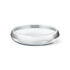 Duo runde Schale Edelstahl/Glass medium