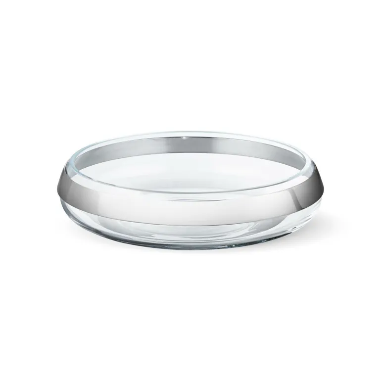 Duo runde Schale Edelstahl/Glass medium