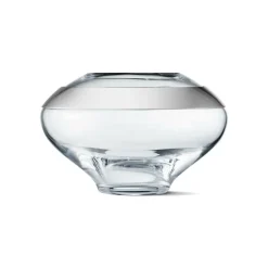 Duo runde Vase Edelstahl/Glas klein