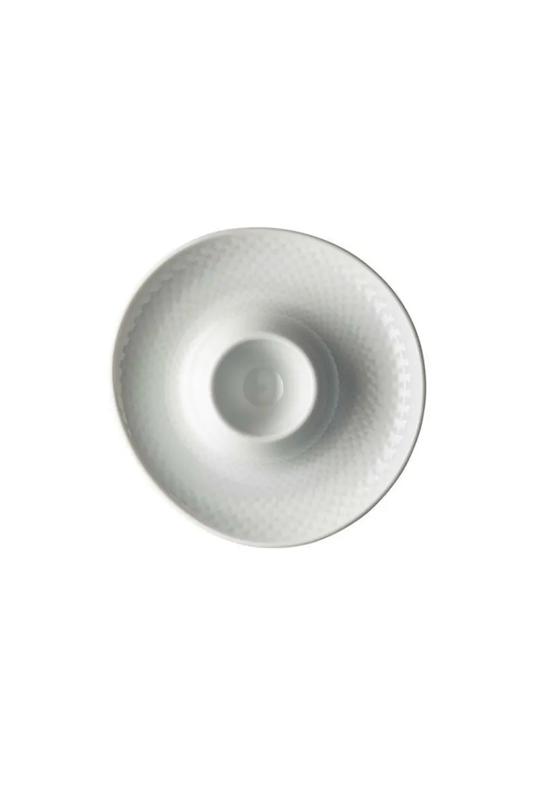 Eierbecher mit Ablage, 13 cm, Junto / Weiß