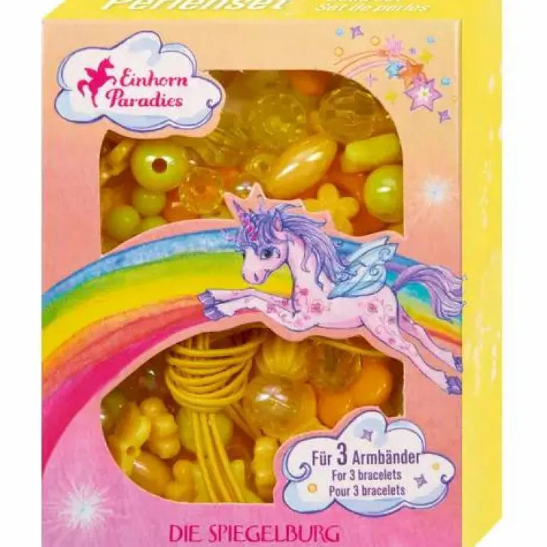 Einhorn-Paradies - Perlenset Gelb