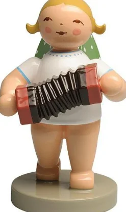 Engel mit Konzertina, 2019, Grünhainichener Engel