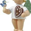 Engel Mit Lebkuchen und Vogel