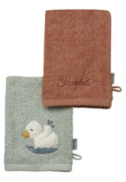 2er Pack Waschhandschuhe Edda, bunt
